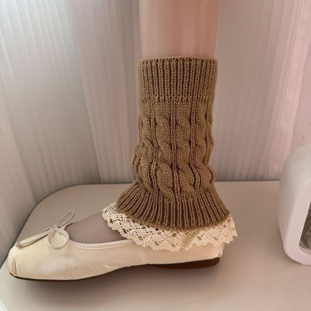 Vintage Lace Ruffle Hem Knit L - Boot Sock Slouchy recension och pris