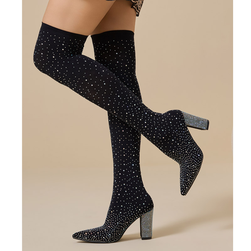 Aneikeh Crystal Over‑the‑Knee  - Knee High Sock Women recension och pris