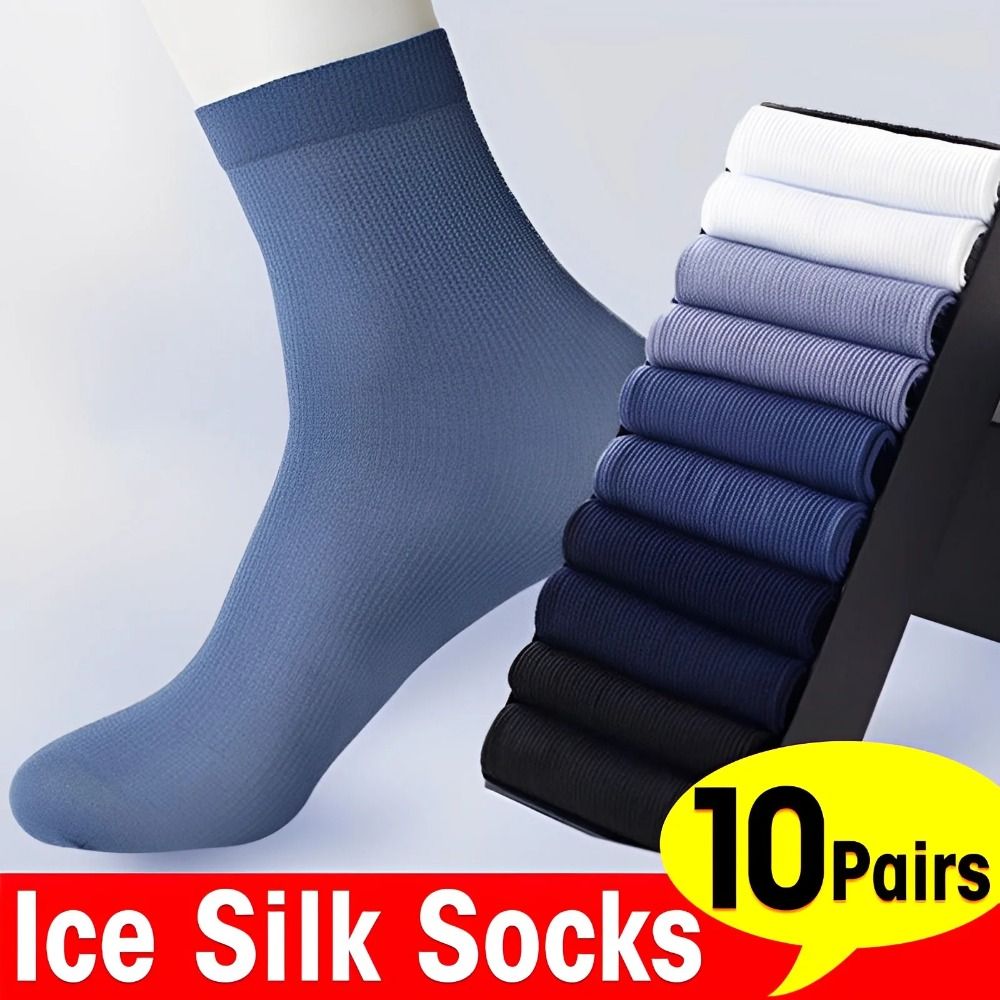 10pairs New Elastic Breathable - Silk Sock Bamboo recension och pris