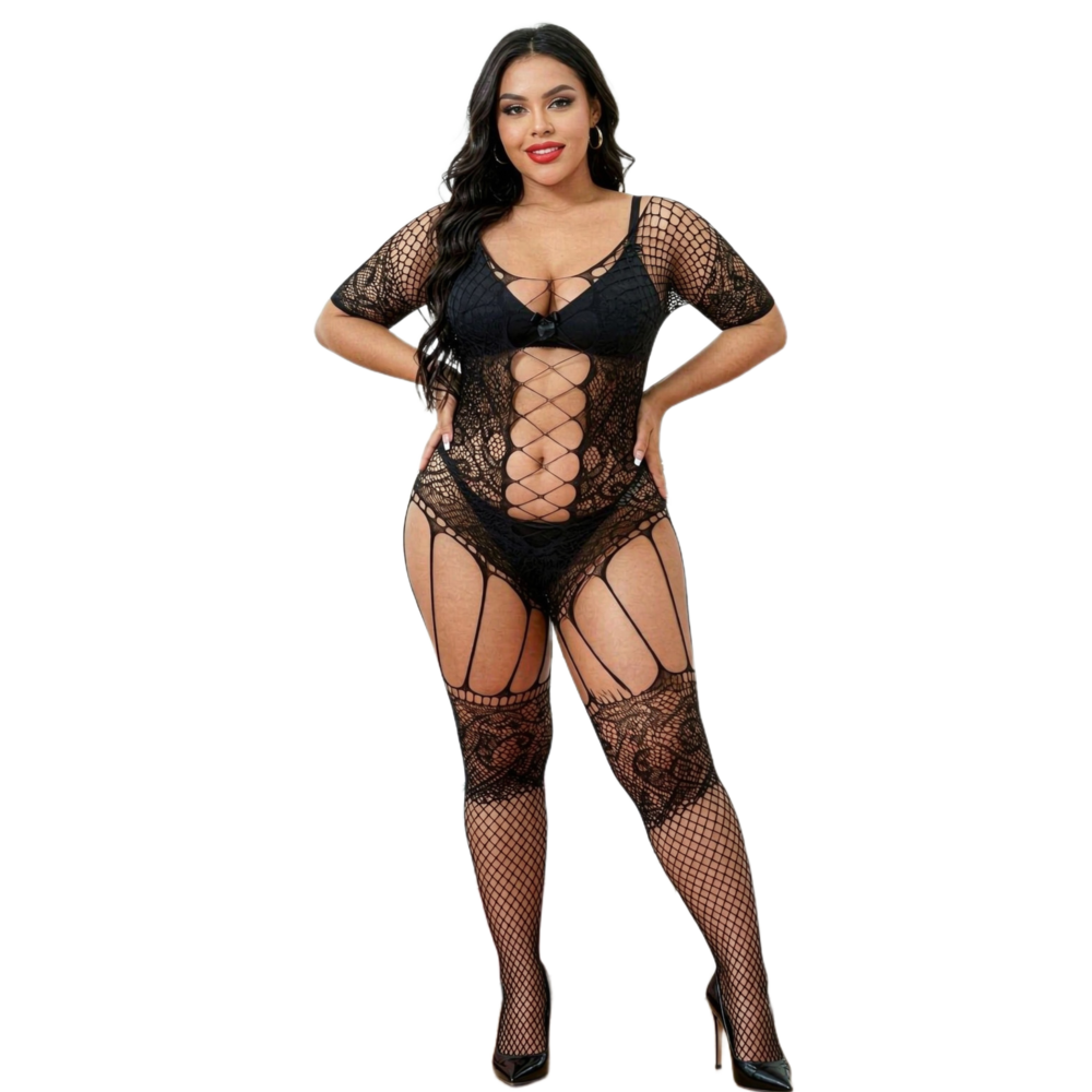 New Plus Size Bodystocking Bod - Fishnet Stocking Women recension och pris
